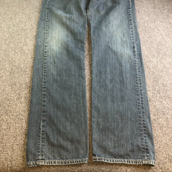 Vintage Levis 501 Jeans Mens 34x34 Blue Medium Wash Cotton Straight Button Fly - Picture 3 of 13